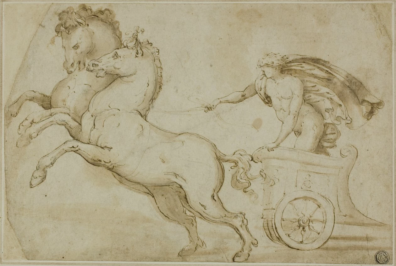 Perin del Vaga - 189, Apollo che guida il carro del sole